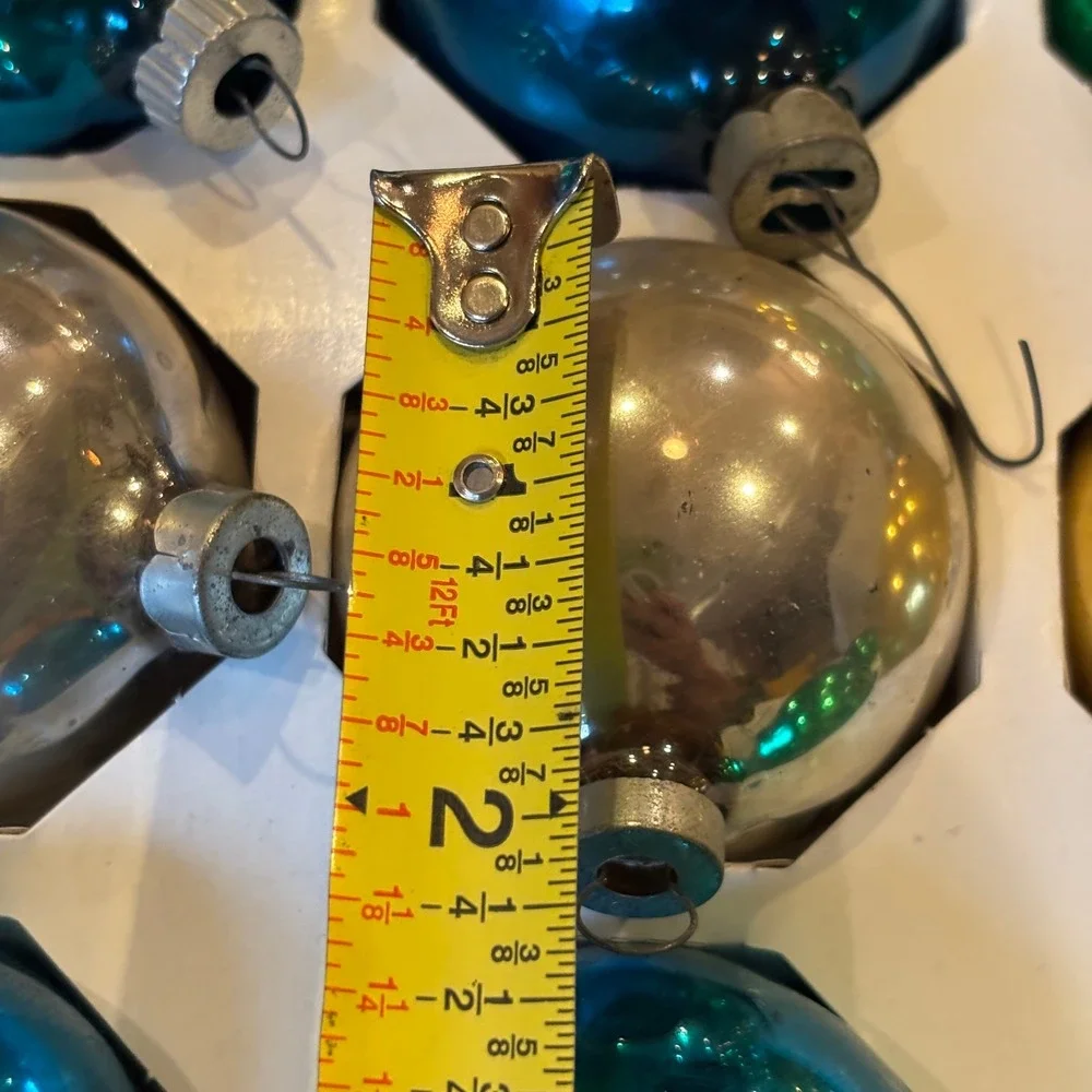 Rauch Multicolor Vintage Holiday Classics Round Ball Glass Ornaments 32ct USA